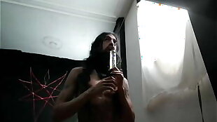 bearded ladyboy whore deep anal belly bulge ass to mouth