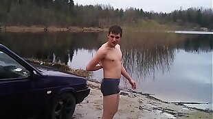 Russian amateur: skinny dipping